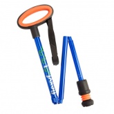 Flexyfoot Oval Handle Folding Walking Stick - Blue